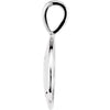 14k White Gold Heart print Jesus Pendant