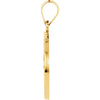 14k Yellow Gold 18.25mm Hollow Round St. Christopher Medal