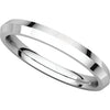 Platinum 2.5mm Knife Edge Comfort Fit Band, Size 6