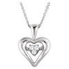 Sterling Silver 1/10 ctw. Diamond Heart 18-inch Mystara« Necklace