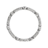 14k White Gold Pink Sapphire & 1/10 CTW Diamond Eternity Band Size 6