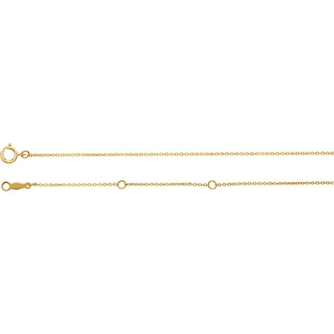 Yellow Gold Filled 1mm Solid Cable 30" Chain
