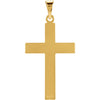 14k Yellow Gold 22x14mm Cross Pendant with Design