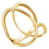 14k Yellow Gold Freeform Ring, Size 7