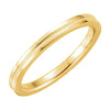 14k Yellow Gold 2mm Flat Comfort-Fit Milgrain Band, Size 6