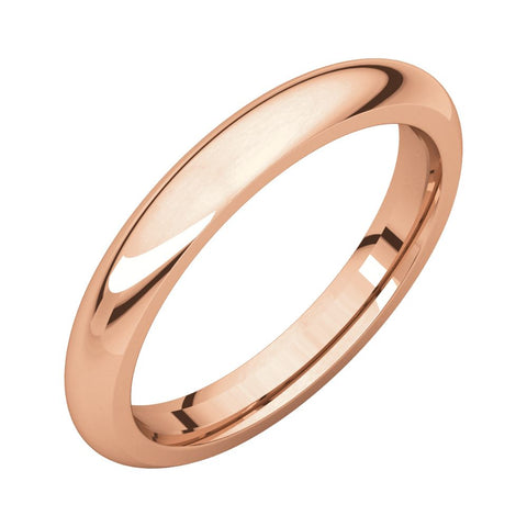 10k Rose Gold 5mm Comfort Fit Band, Size 10