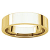 14k Yellow Gold 5mm Flat Comfort Fit Band, Size 11.5