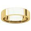 14k Yellow Gold 5mm Flat Comfort Fit Band, Size 11