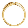 14k Yellow Gold .08 CTW Diamond 3-Stone Men's Band, Size 11