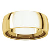 14k Yellow Gold 7mm Light Comfort Fit Band, Size 12.5