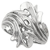 Metal Fashion Ring in 14k White Gold ( Size 6 )
