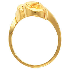 14k White Gold Freeform Ring, Size 6