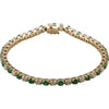 14K Yellow Gold Emerald & 2 3/8 CTW Diamond Bracelet
