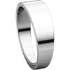 14k White Gold 6mm Flat Tapered Band, Size 11