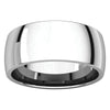 14k White Gold 8mm Light Comfort Fit Band, Size 12
