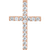 14k Rose Gold 3/4 ctw. Diamond Cross Pendant
