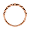 14k Rose Gold 1/8 CTW Diamond Ring Size 7