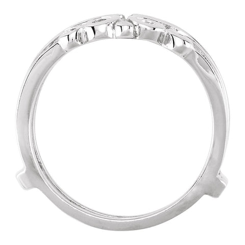 14k White Gold Metal Ring Guard, Size 6