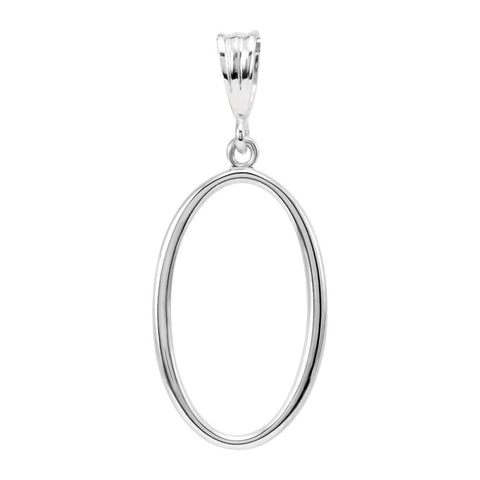 Sterling Silver 30.75x13.25mm Oval Pendant