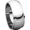 10k Yellow Gold 8mm Half Round Edge Band, Size 3.5