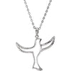 Sterling Silver Sealed in the Spirit CZ 18" Necklace