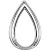 14K White Gold Freeform Pendant