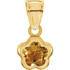 14K Yellow Gold November CZ Birthstone Pendant