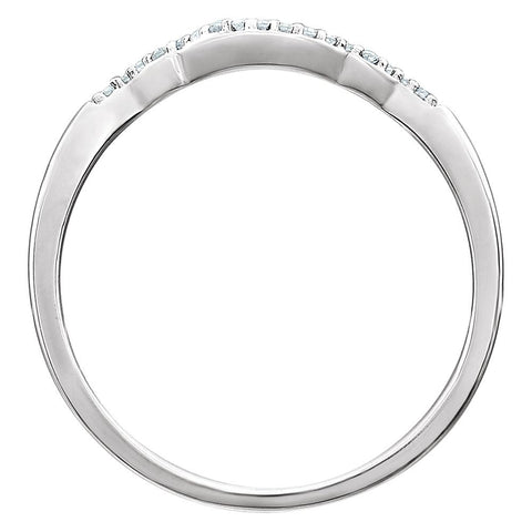 14k White Gold .05 CTW Diamond Band, Size 7