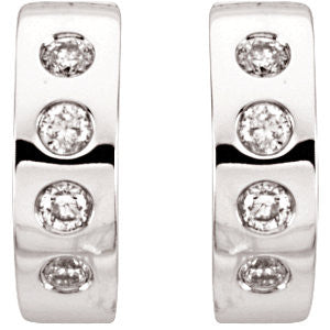 14k White Gold & Rhodium Plated 1/3 CTW Diamond Earrings