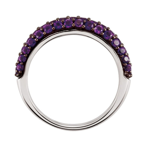 14k White Gold Amethyst Ring, Size 7