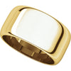 10k Yellow Gold 10mm Half Round Band, Size 6.5