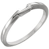 2mm Band for Matching Solitaire Mounting in 14K White Gold (Size 6)