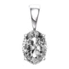 14K White Gold Sapphire Pendant