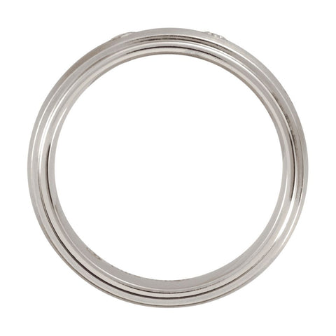 Cobalt 7mm 1/10 CTW Diamond Satin Finished Grooved Band Size 10