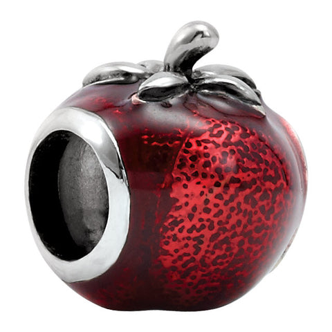 Sterling Silver 10.7x9.55mm Apple Bead