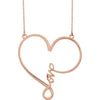"Love" Heart Infinity Design 18-Inch Necklace in 14K Rose Gold
