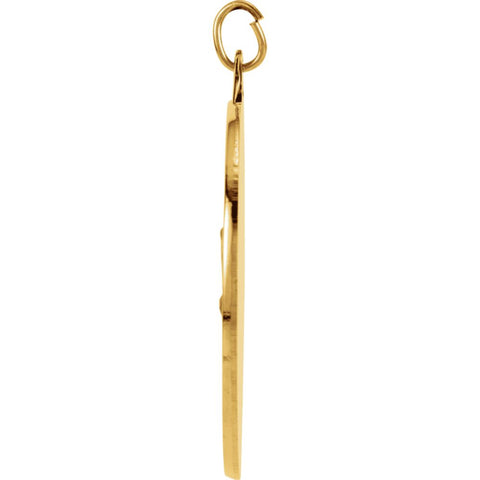 14k Yellow Gold 33mm St. Christopher Medal