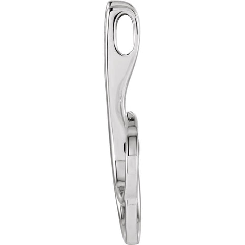 14k White Gold Freeform Pendant