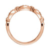 14k Rose Gold 1/8 CTW Diamond Stackable Anniversary Band, Size 7