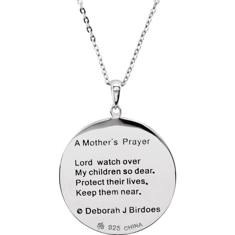 Sterling Silver Mother's Prayer 18" Necklace