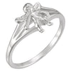 Angel Chastity Ring in Sterling Silver (Size 7)