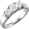 1 CTTW 3-Stone Anniversary Ring in 14k White Gold ( Size 6 )