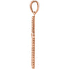 14k Rose Gold 31.95x16.25mm Rope Design Cross Pendant