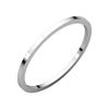 14k White Gold 1mm Flat Band, Size 8