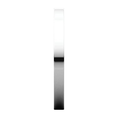 Platinum 2mm Flat Band, Size 6