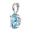 14k White Gold Aquamarine Pendant