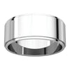 Platinum 8mm Flat Edge Band, Size 8