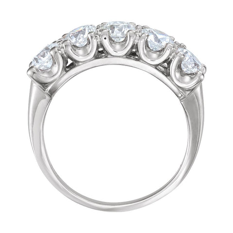 14k White Gold Forever Classic™ Moissanite Band, Size 7