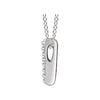 14k White Gold .05 CTW Diamond Bar 16-18" Necklace