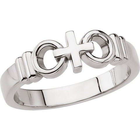 14k White Gold Joined By Christ™ Ring, Size 11
